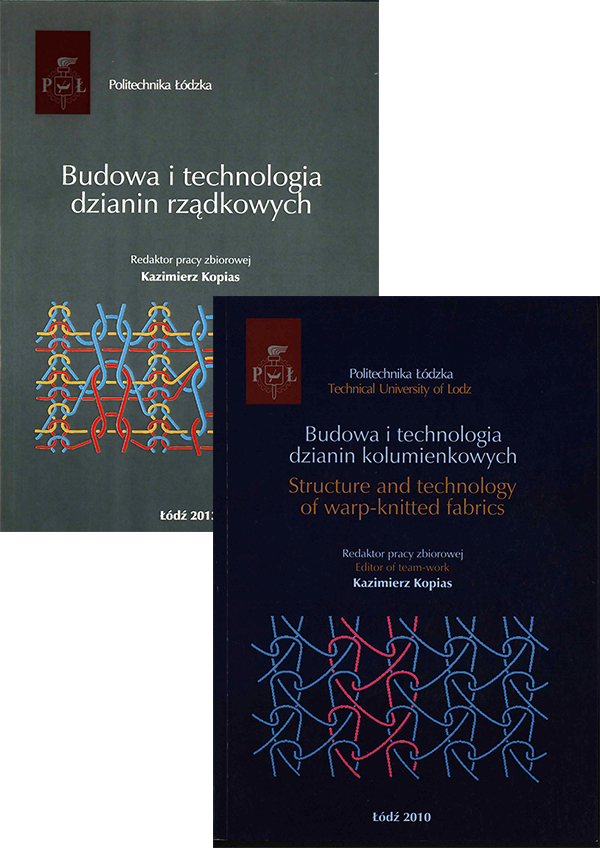 Zestaw: Budowa i technologia dzianin kolumienkowych. Structure and technology of warp-knitted fabrics + płyta CD & Budowa i technologia dzianin rządkowych + płyta CD